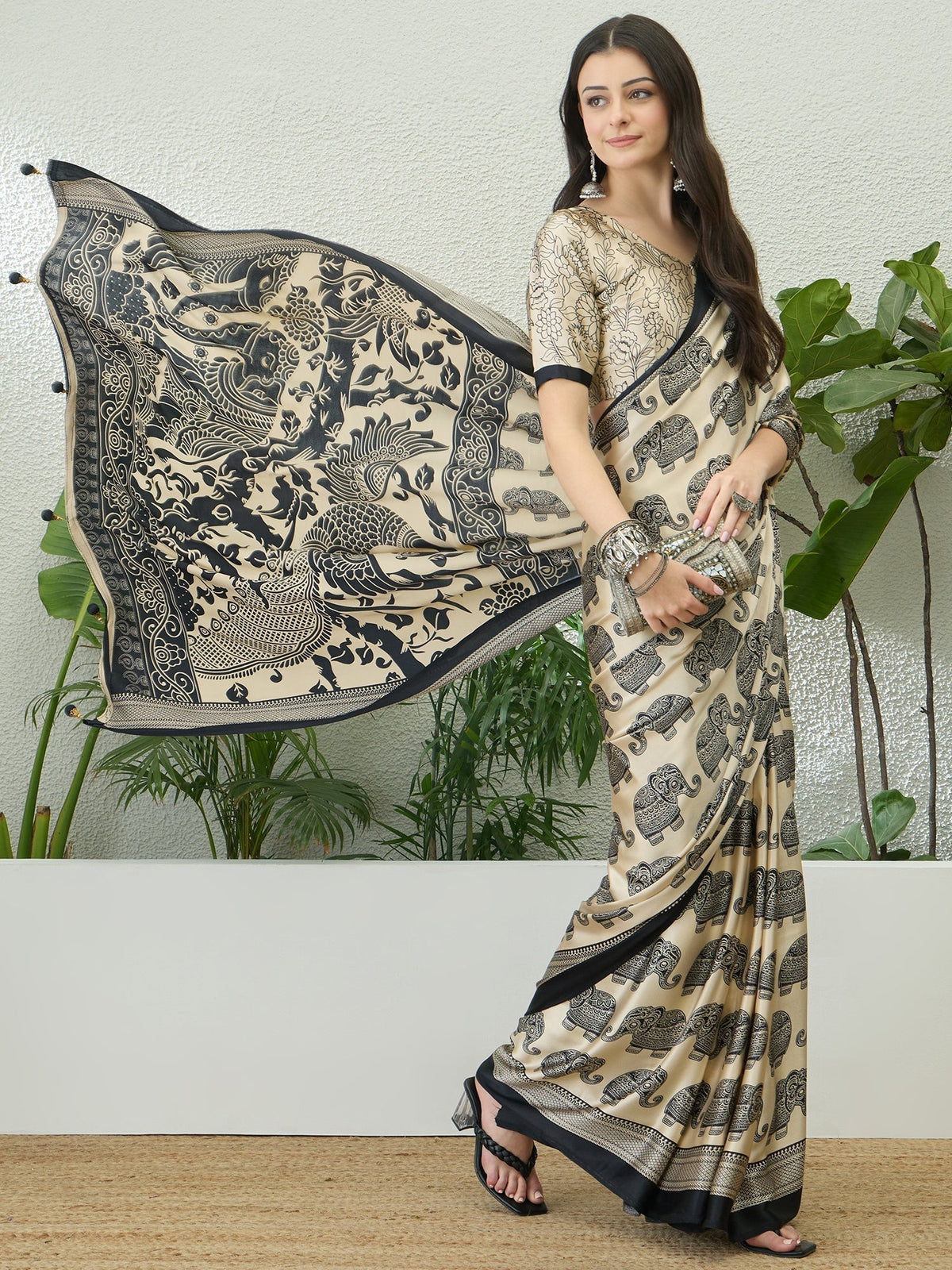 Aakriti Contemporary Semi Modal Saree for Special Occasions