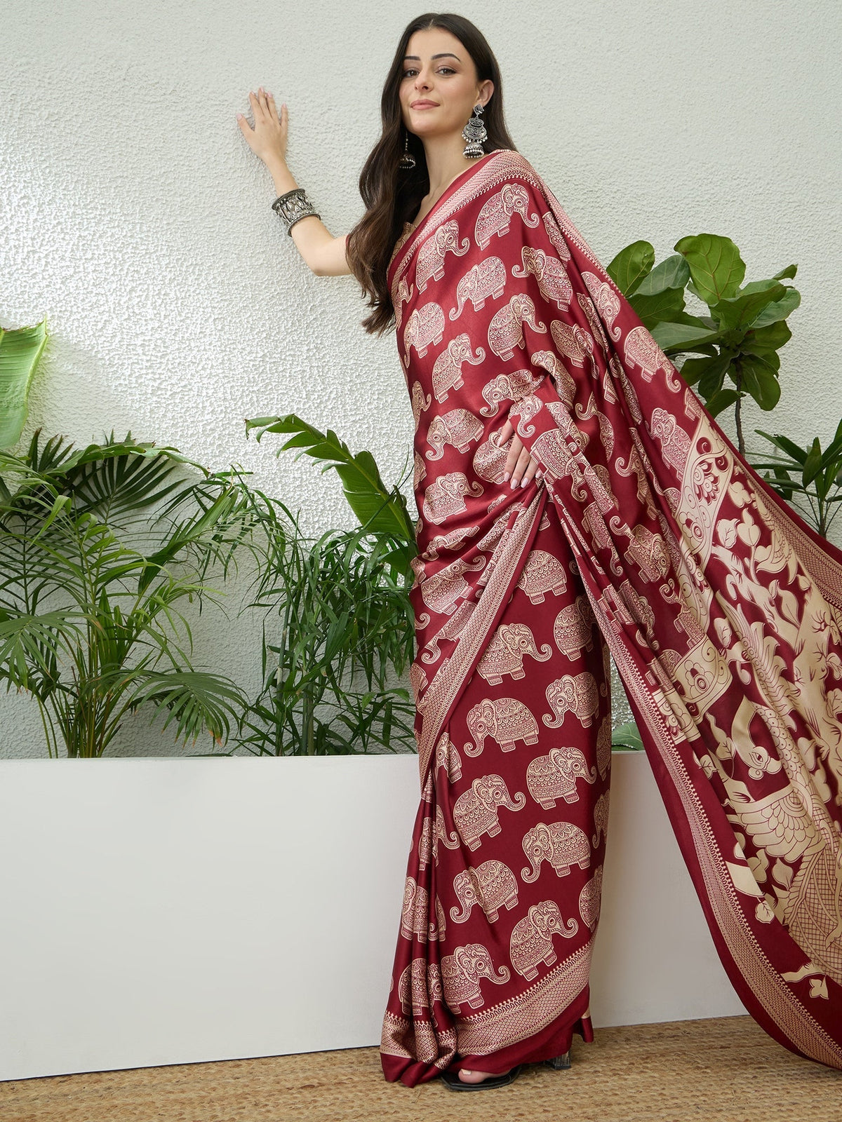 Aakriti Contemporary Semi Modal Saree for Special Occasions