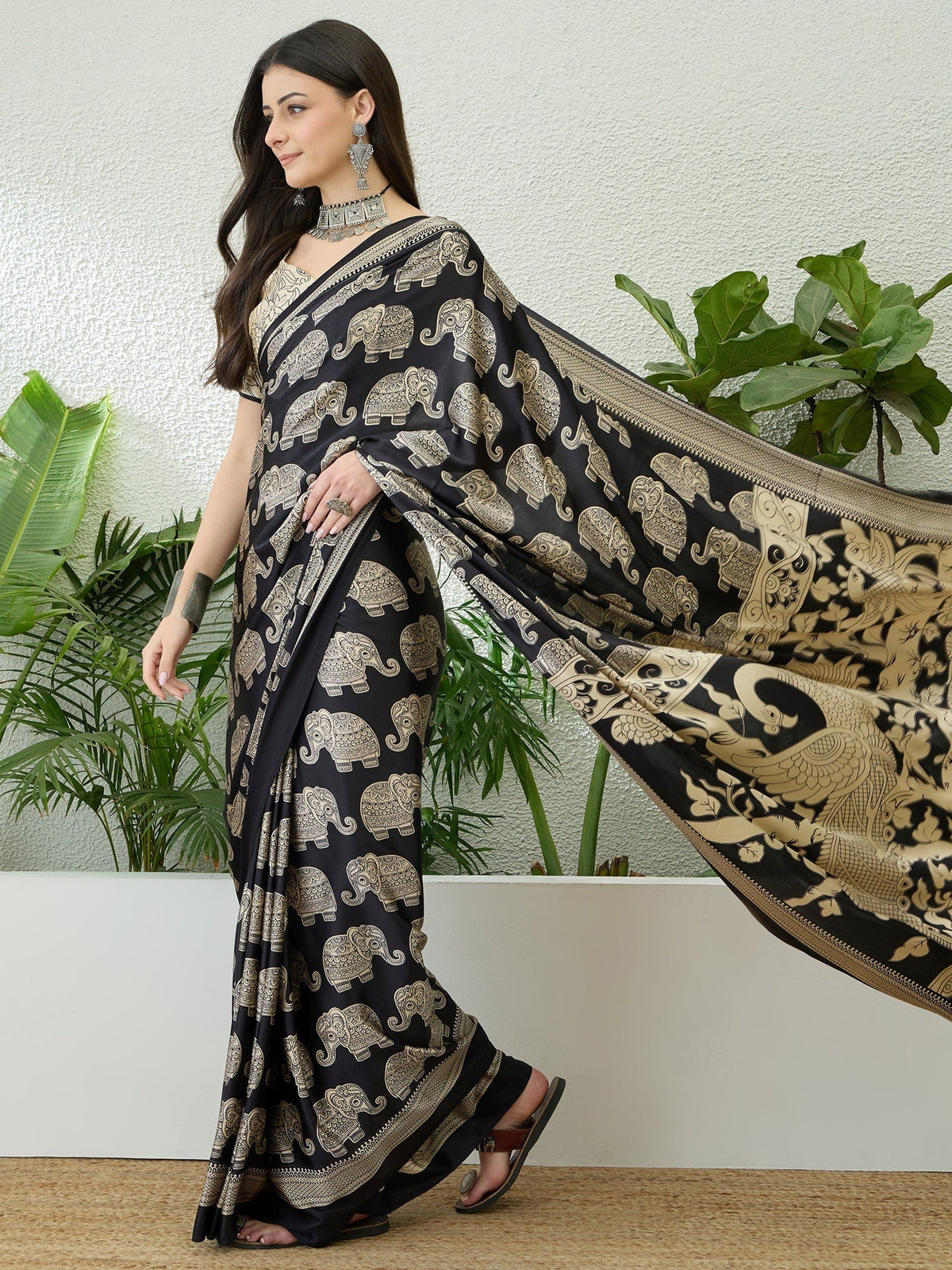 Aakriti Contemporary Semi Modal Saree for Special Occasions