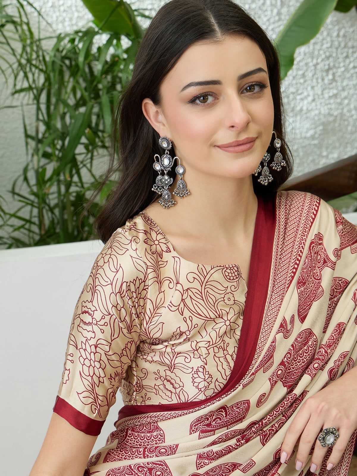 Aakriti Contemporary Semi Modal Saree for Special Occasions