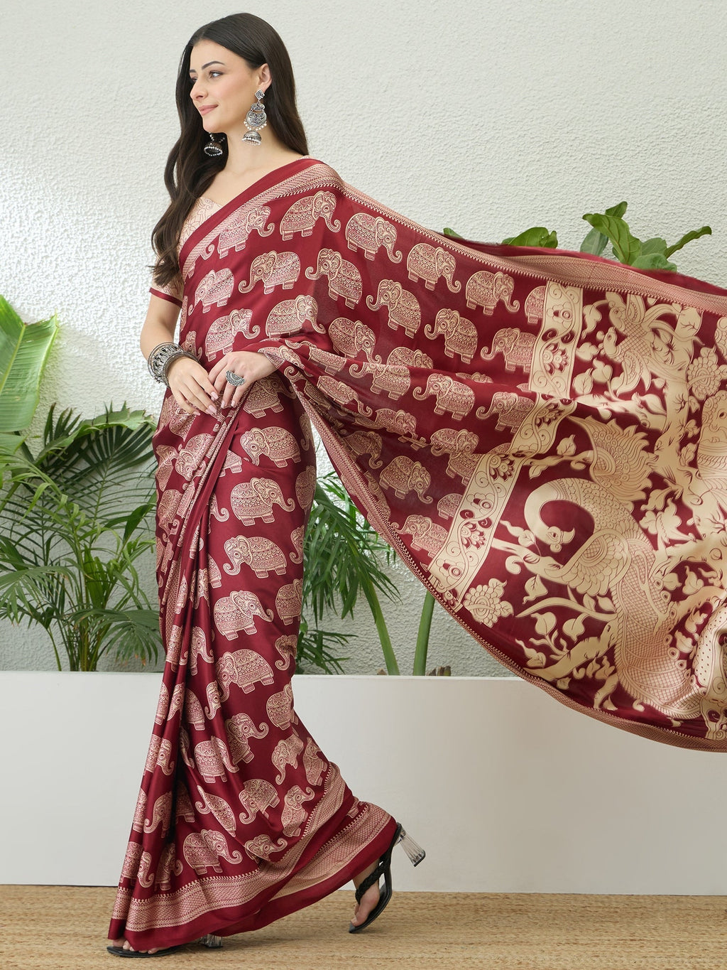 Aakriti Contemporary Semi Modal Saree for Special Occasions