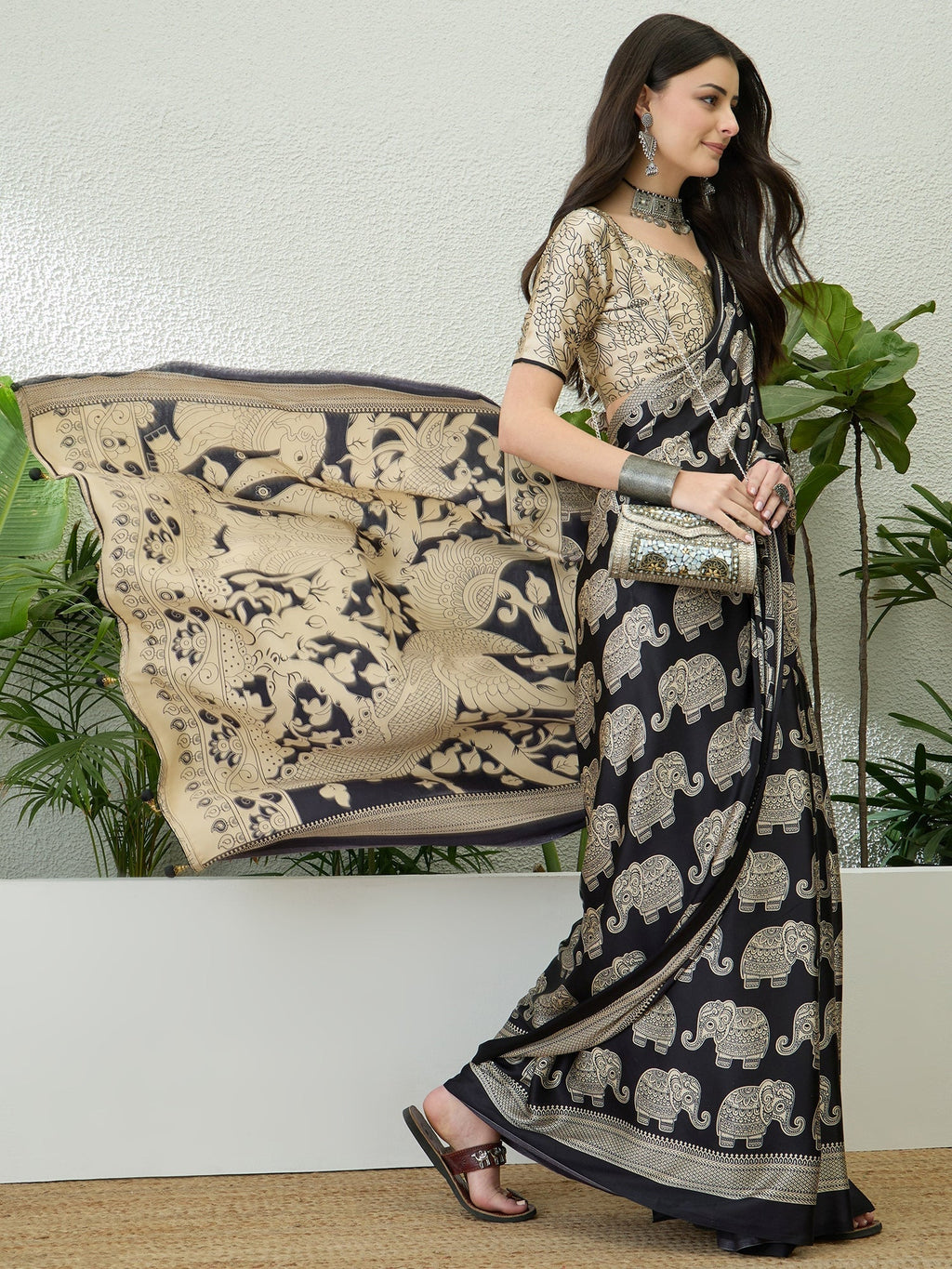 Aakriti Contemporary Semi Modal Saree for Special Occasions