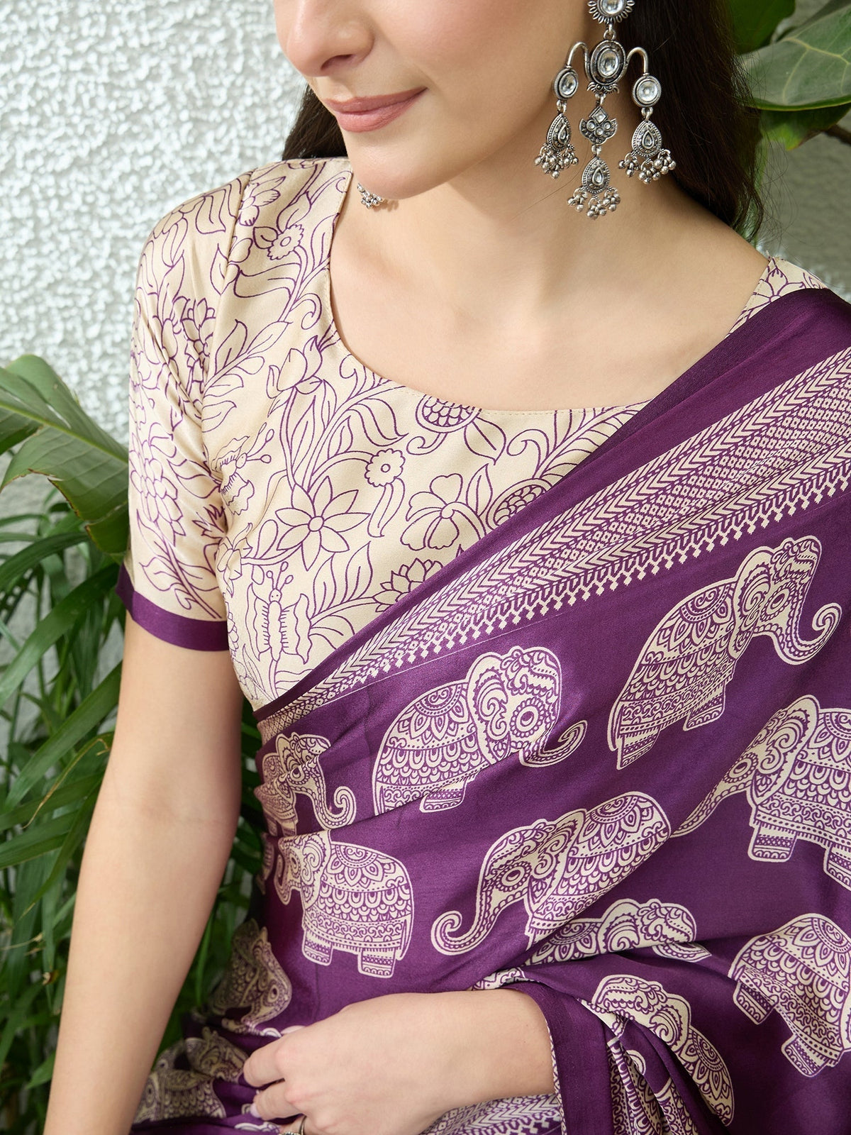 Aakriti Contemporary Semi Modal Saree for Special Occasions
