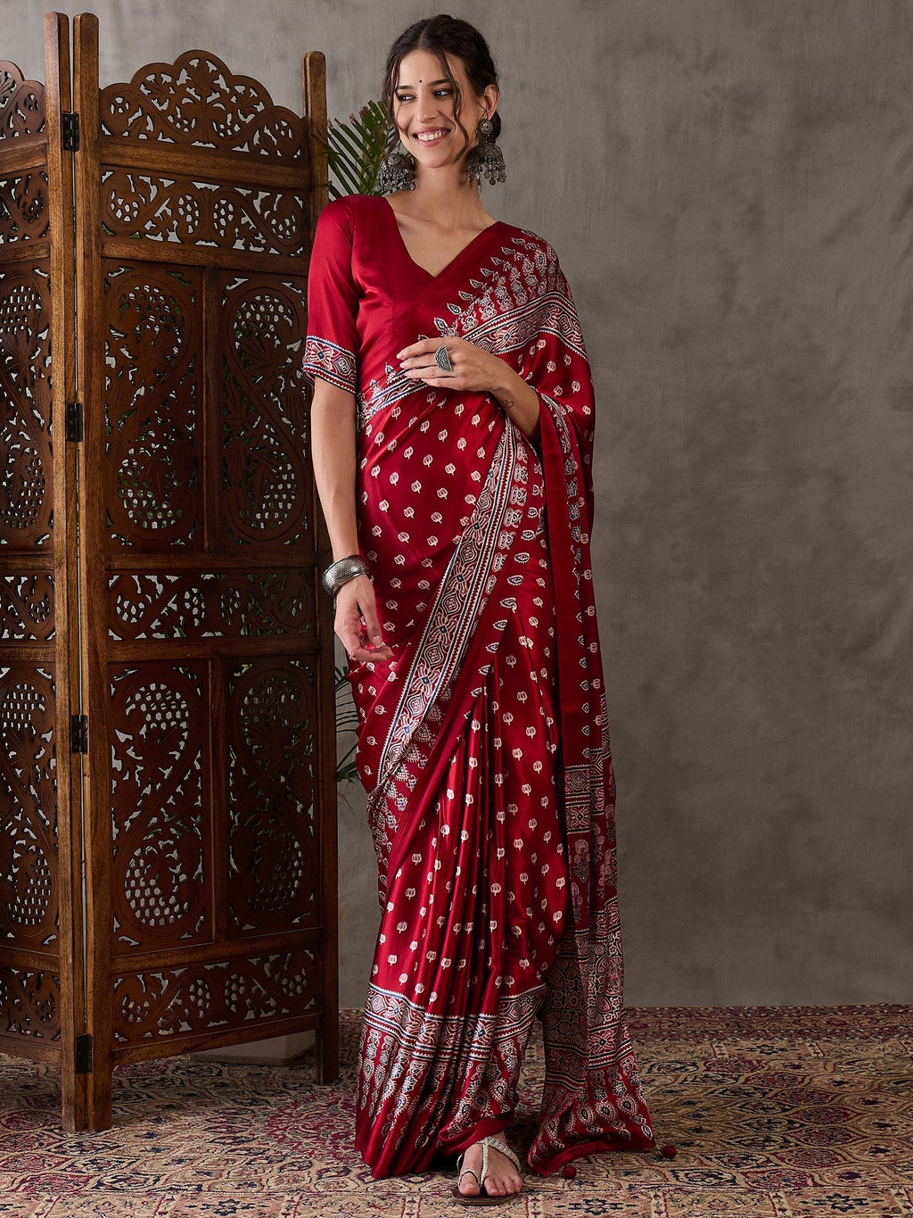 Aarohi Premium Semi Modal Saree for Festive Wear
