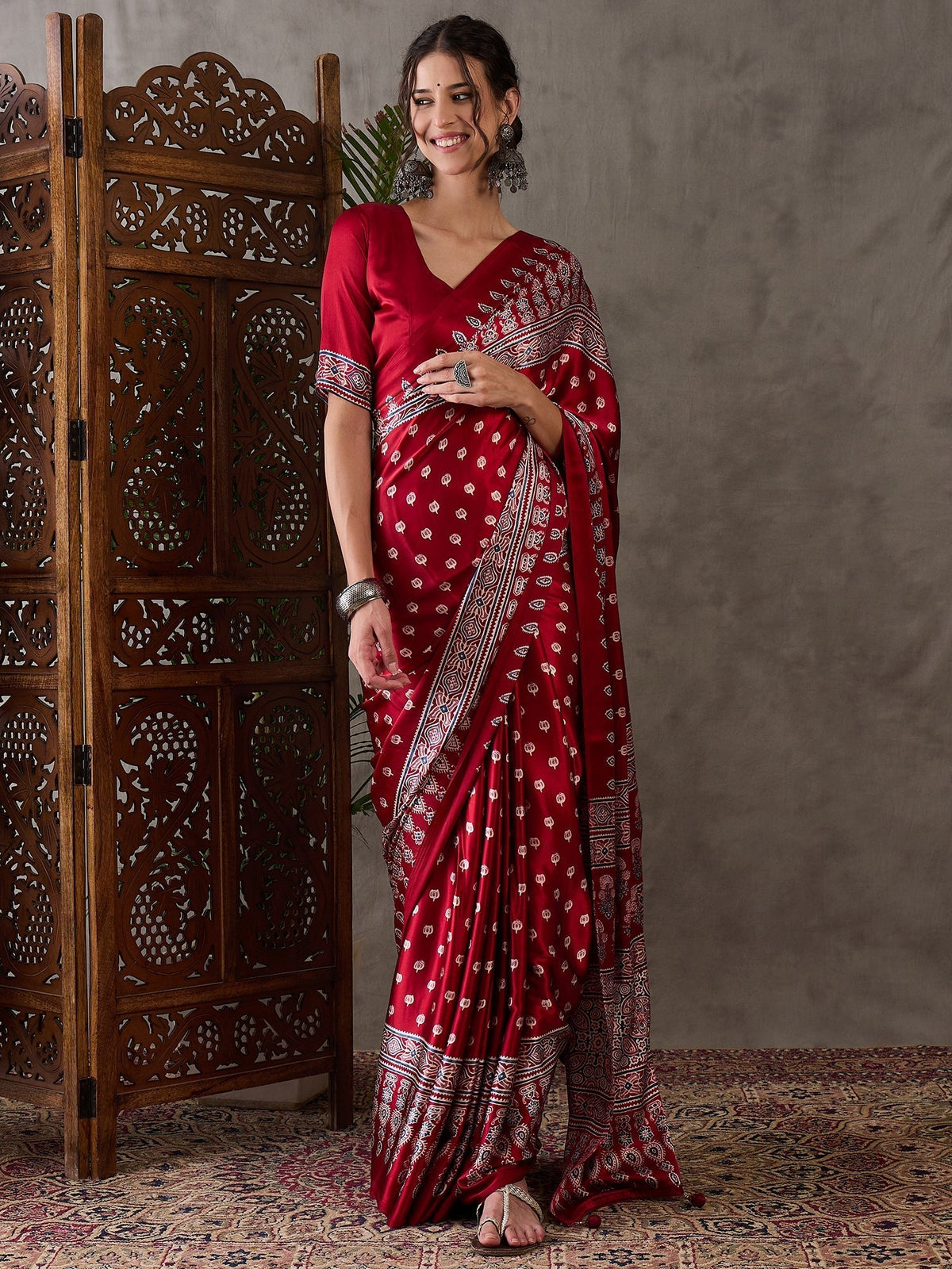 Aarohi Premium Semi Modal Saree for Festive Wear