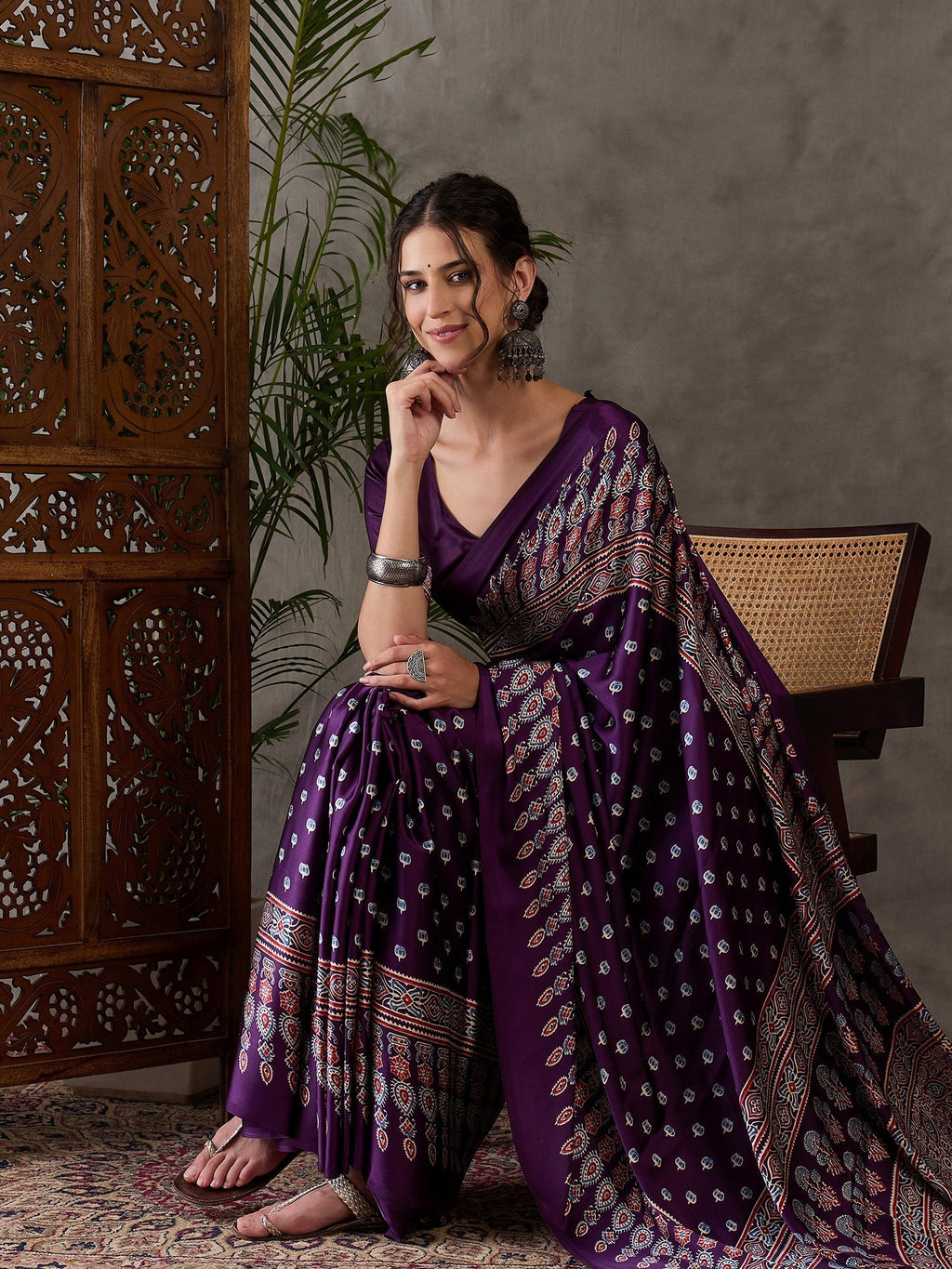 Aarohi Premium Semi Modal Saree for Festive Wear