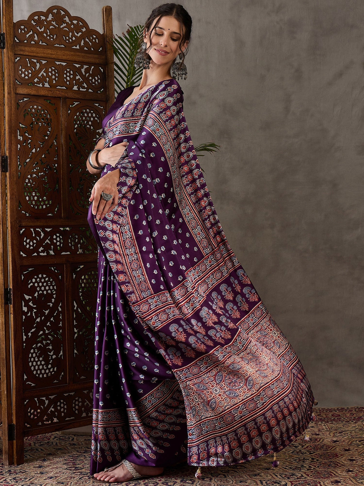 Aarohi Premium Semi Modal Saree for Festive Wear