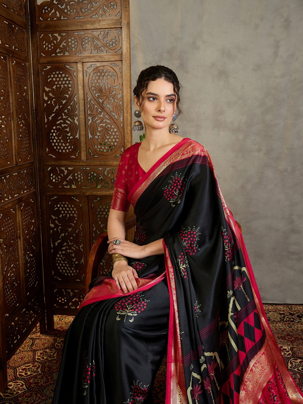 Aavira Classic Semi Modal Saree for Traditional Functions