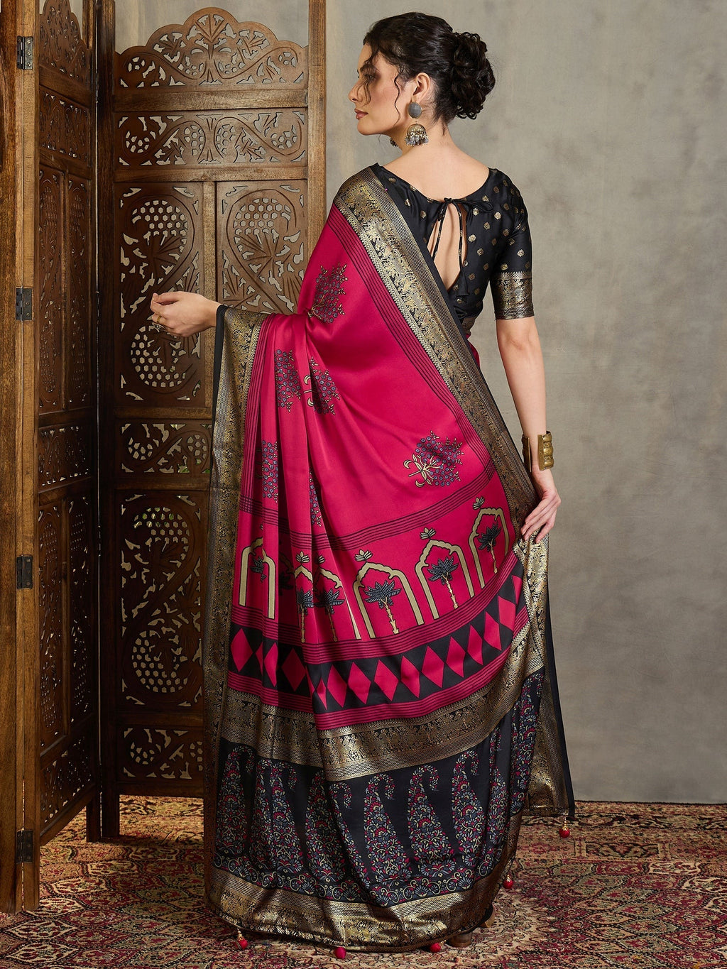 Aavira Classic Semi Modal Saree for Traditional Functions