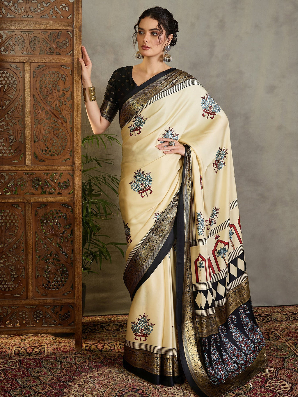 Aavira Classic Semi Modal Saree for Traditional Functions