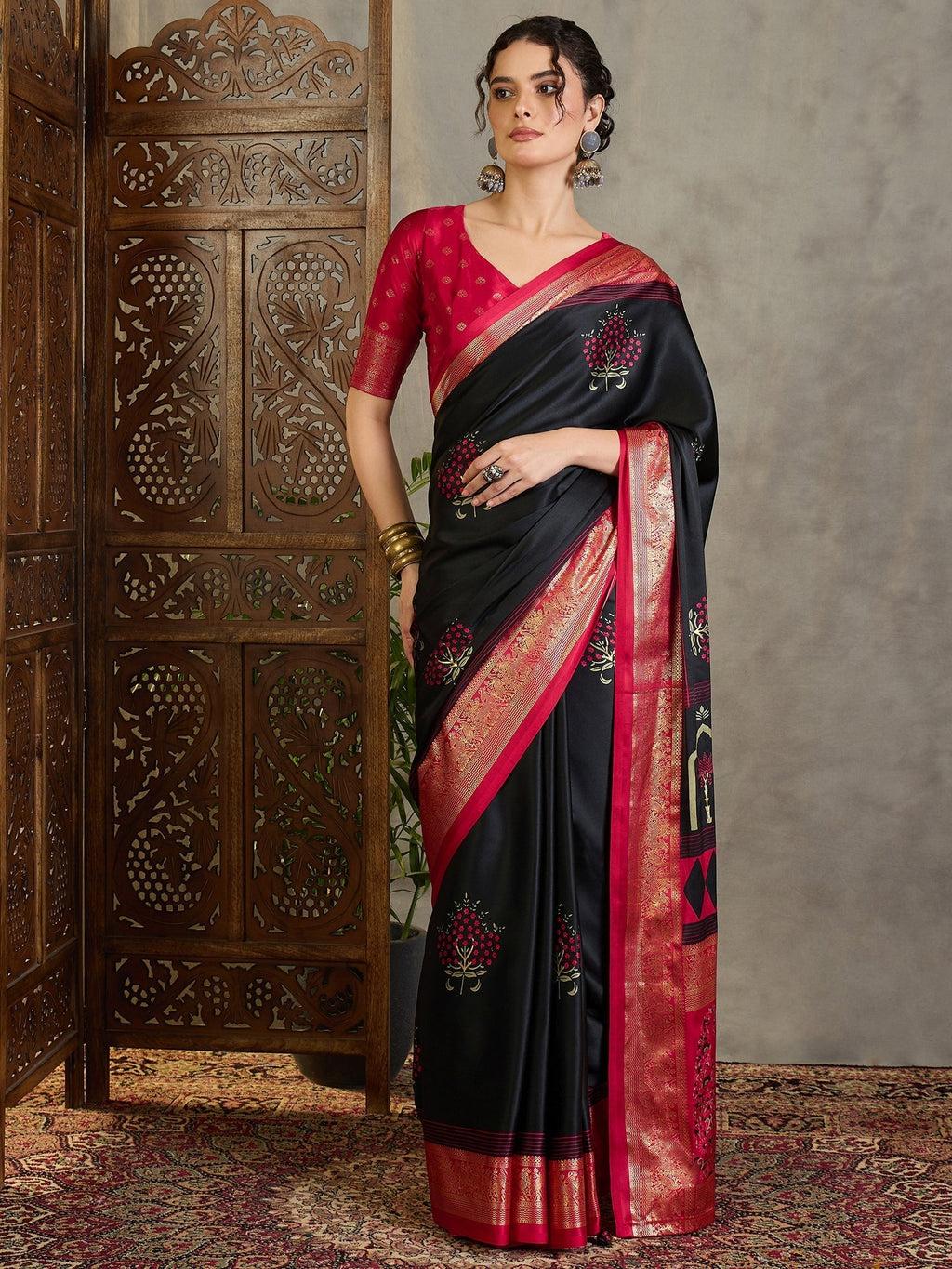Aavira Classic Semi Modal Saree for Traditional Functions