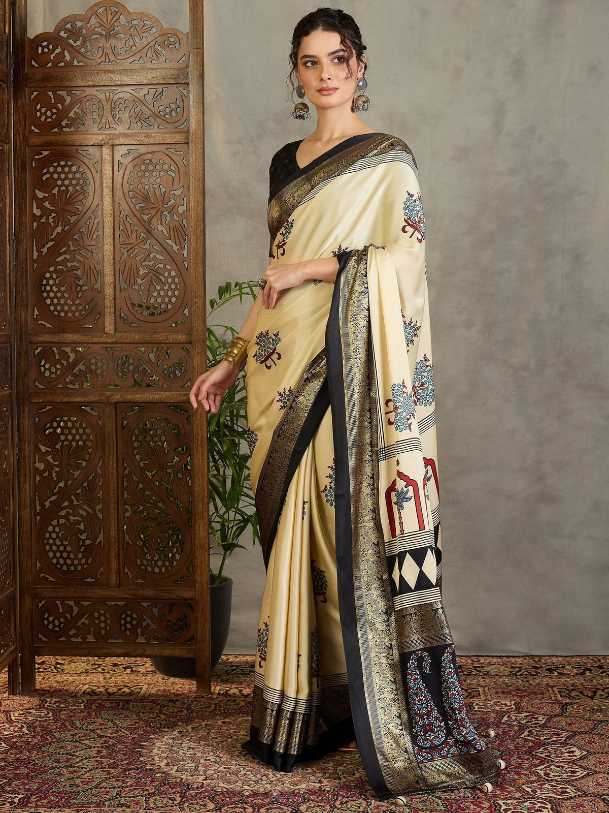 Aavira Classic Semi Modal Saree for Traditional Functions