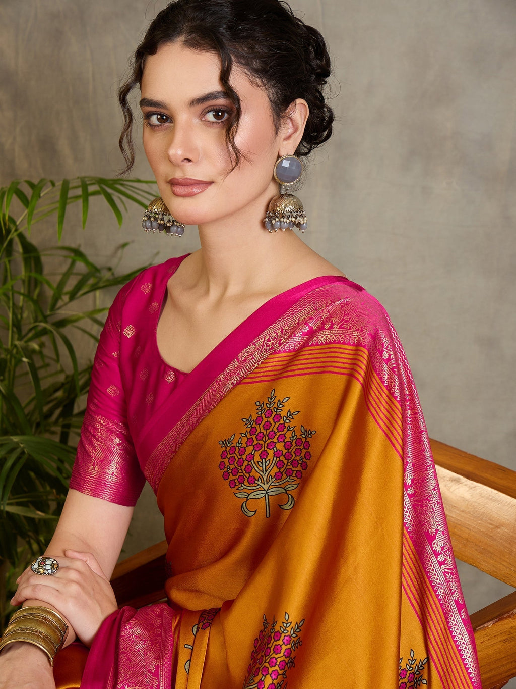 Aavira Classic Semi Modal Saree for Traditional Functions