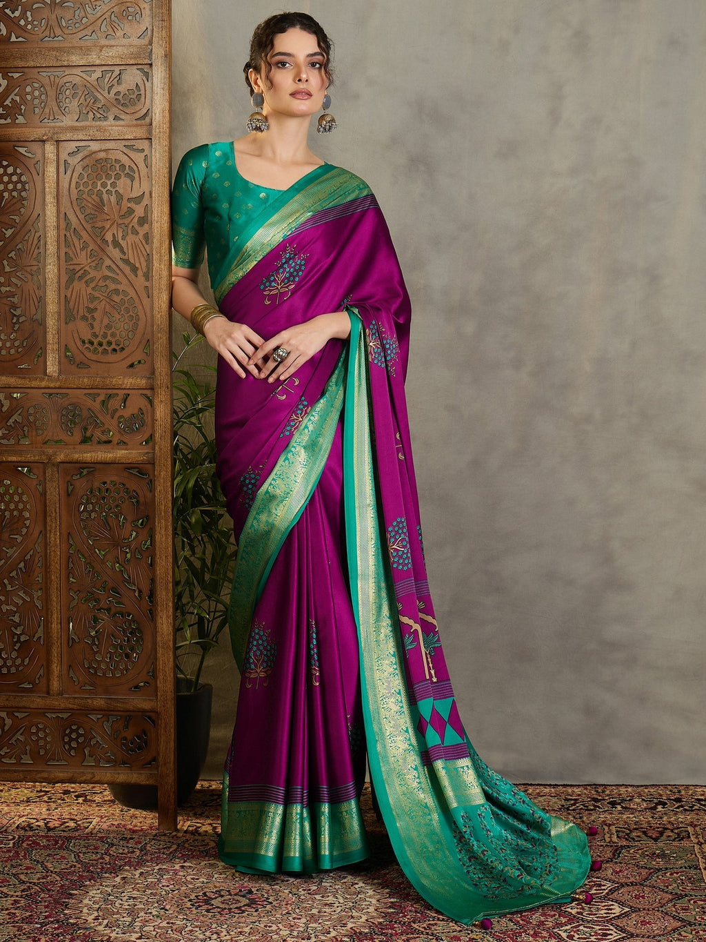 Aavira Classic Semi Modal Saree for Traditional Functions