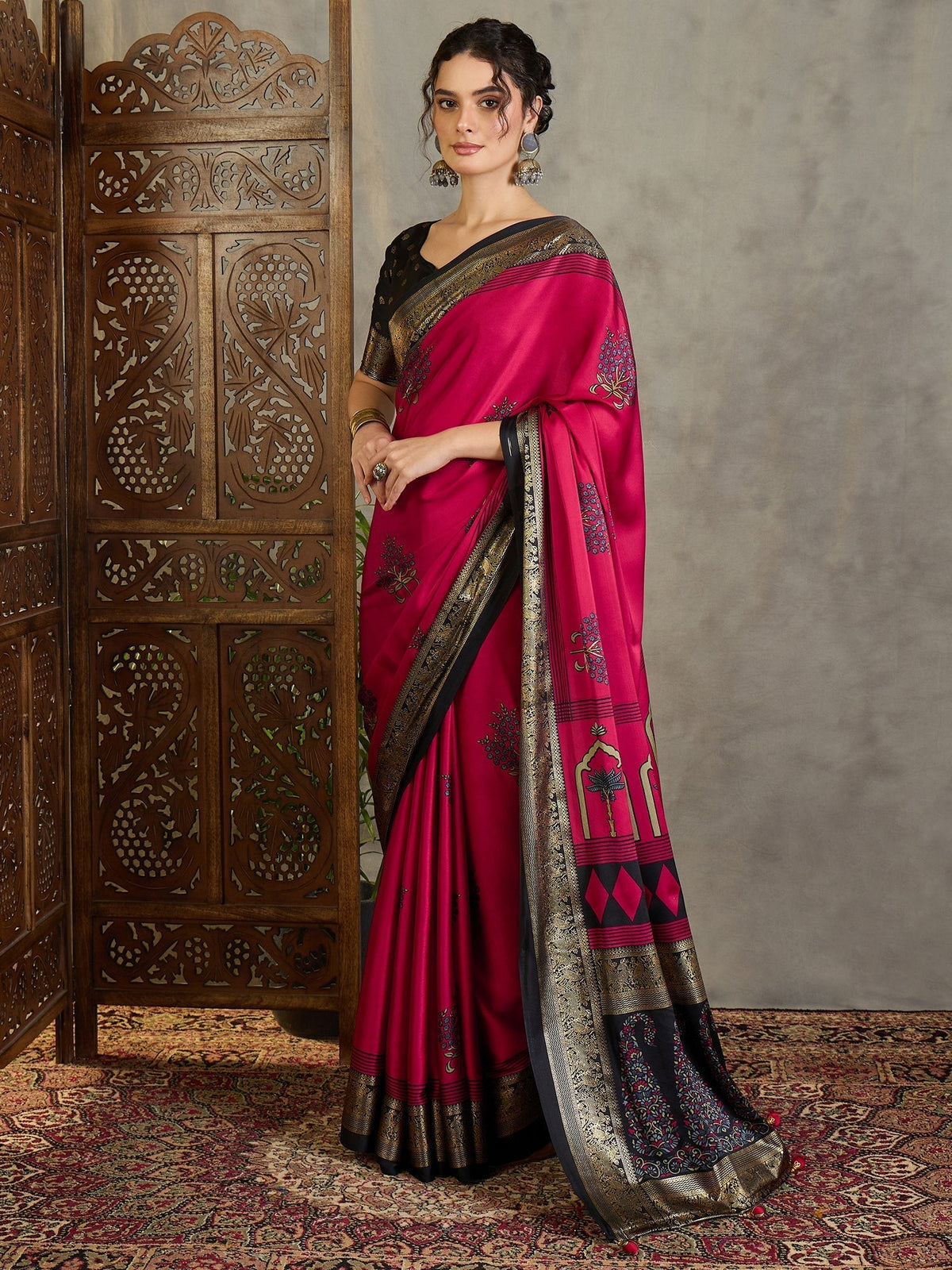 Aavira Classic Semi Modal Saree for Traditional Functions