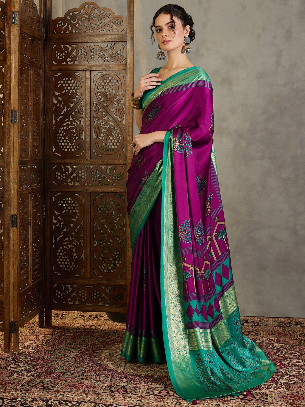 Aavira Classic Semi Modal Saree for Traditional Functions