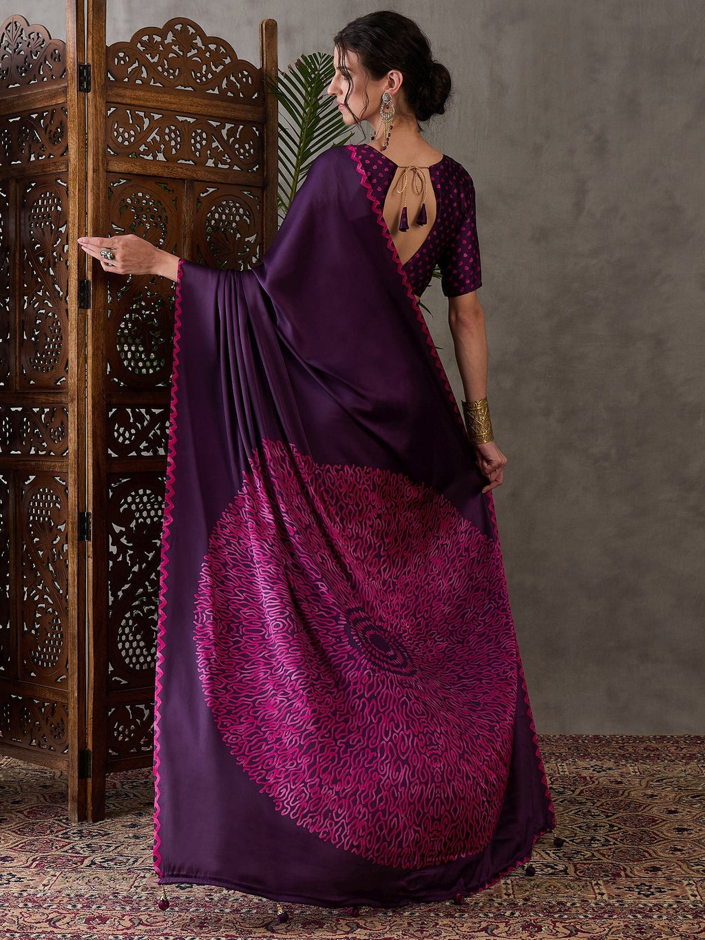 Anvaya Stylish Semi Modal Saree for Party & Festive Wear