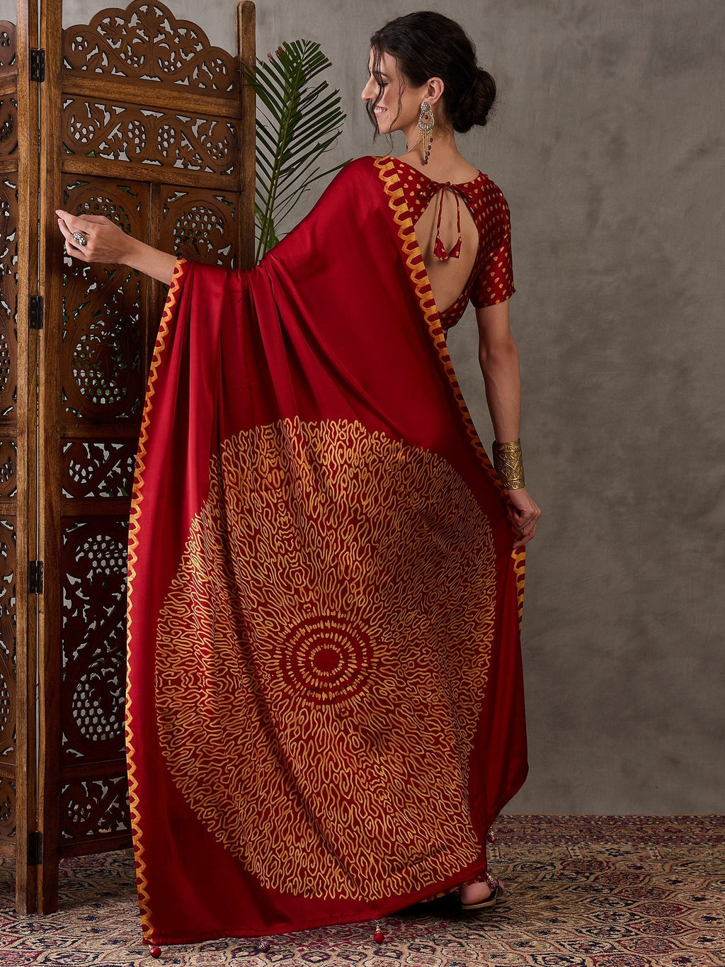 Anvaya Stylish Semi Modal Saree for Party & Festive Wear