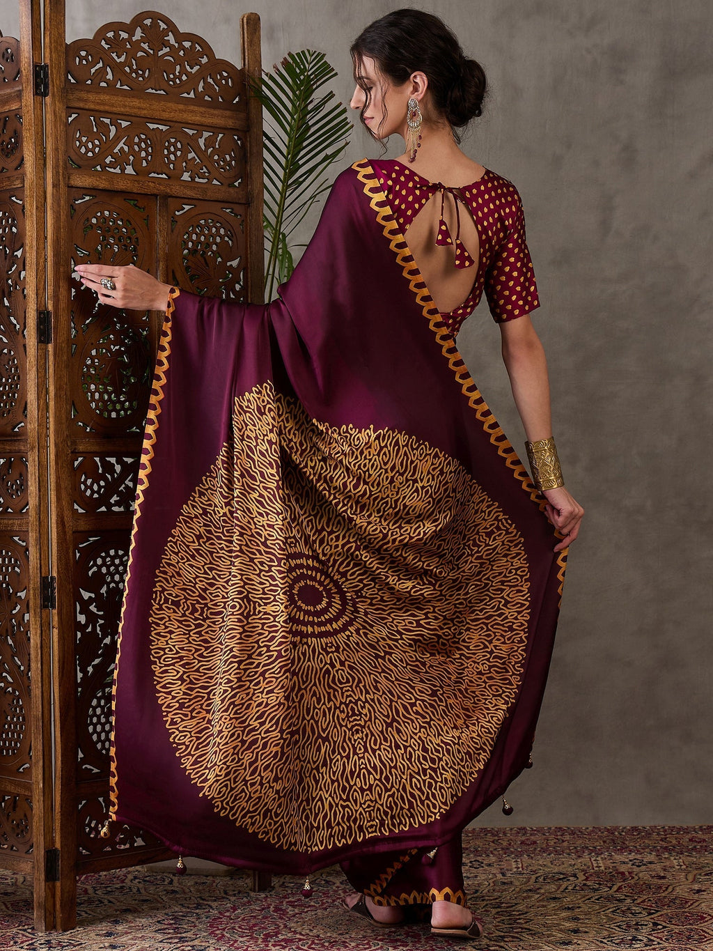 Anvaya Stylish Semi Modal Saree for Party & Festive Wear