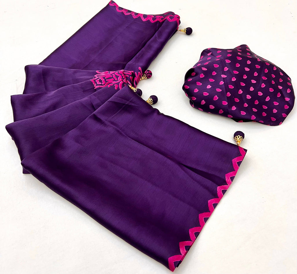 Anvaya Stylish Semi Modal Saree for Party & Festive Wear