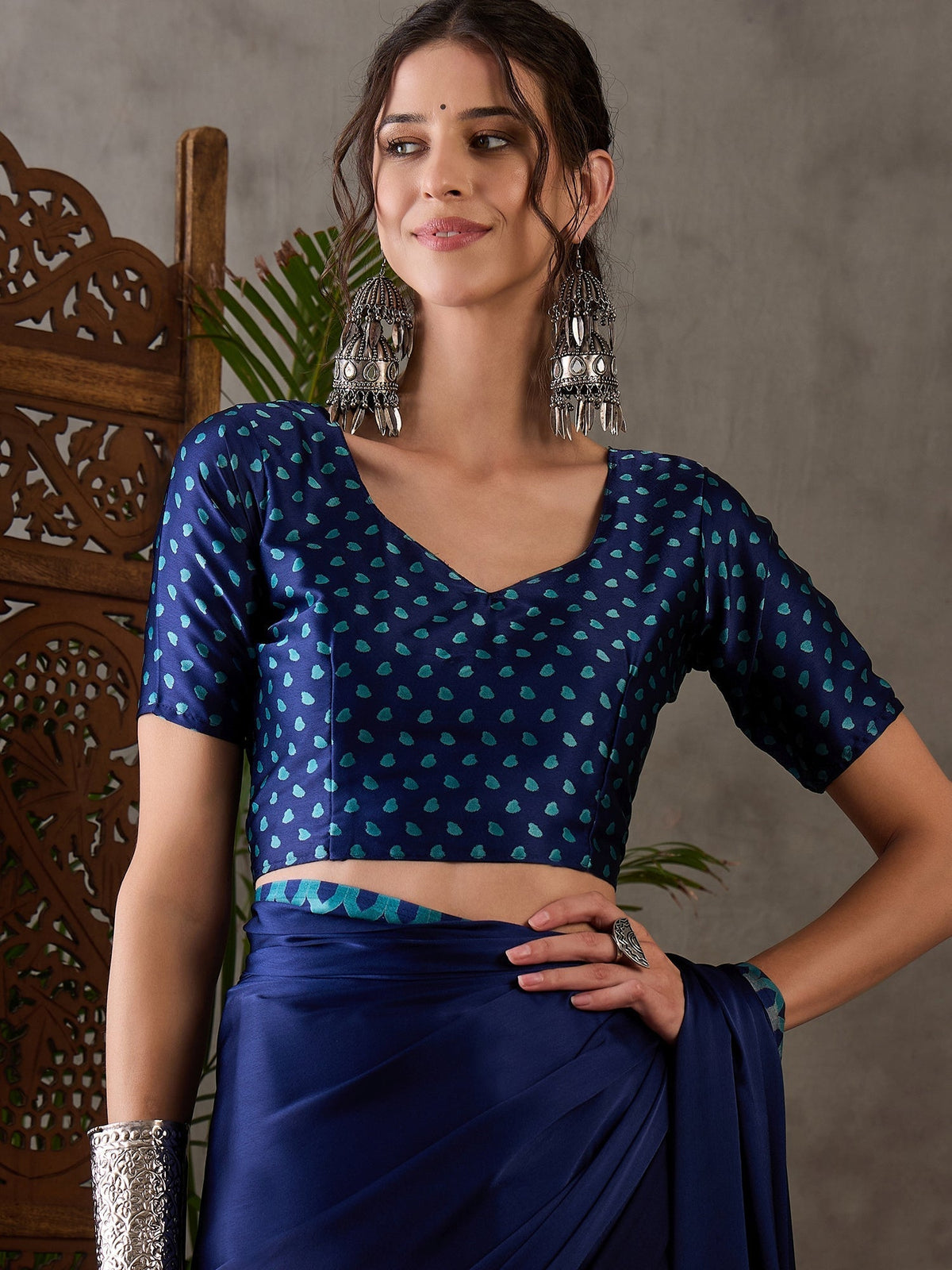 Anvaya Stylish Semi Modal Saree for Party & Festive Wear