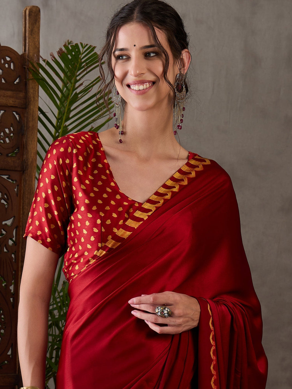 Anvaya Stylish Semi Modal Saree for Party & Festive Wear