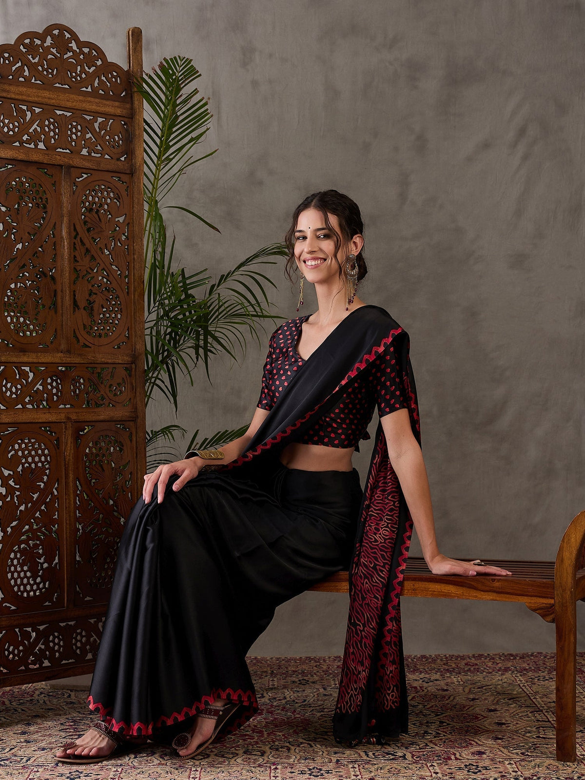 Anvaya Stylish Semi Modal Saree for Party & Festive Wear
