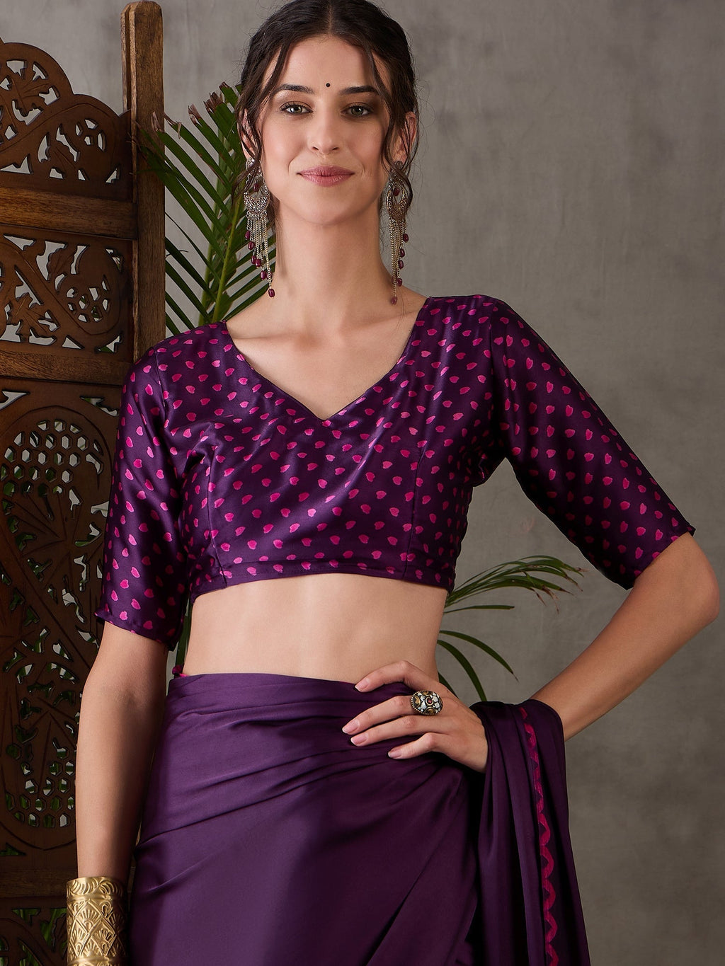 Anvaya Stylish Semi Modal Saree for Party & Festive Wear