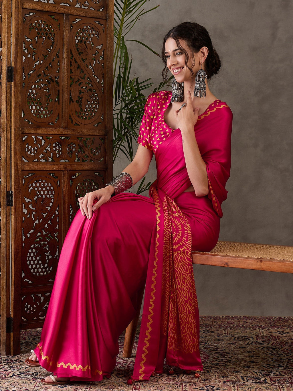 Anvaya Stylish Semi Modal Saree for Party & Festive Wear