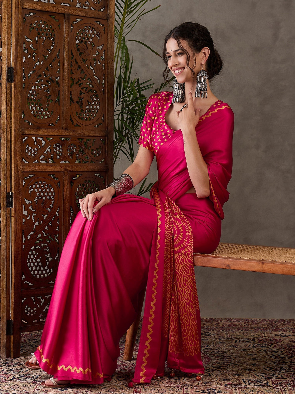 Anvaya Stylish Semi Modal Saree for Party & Festive Wear