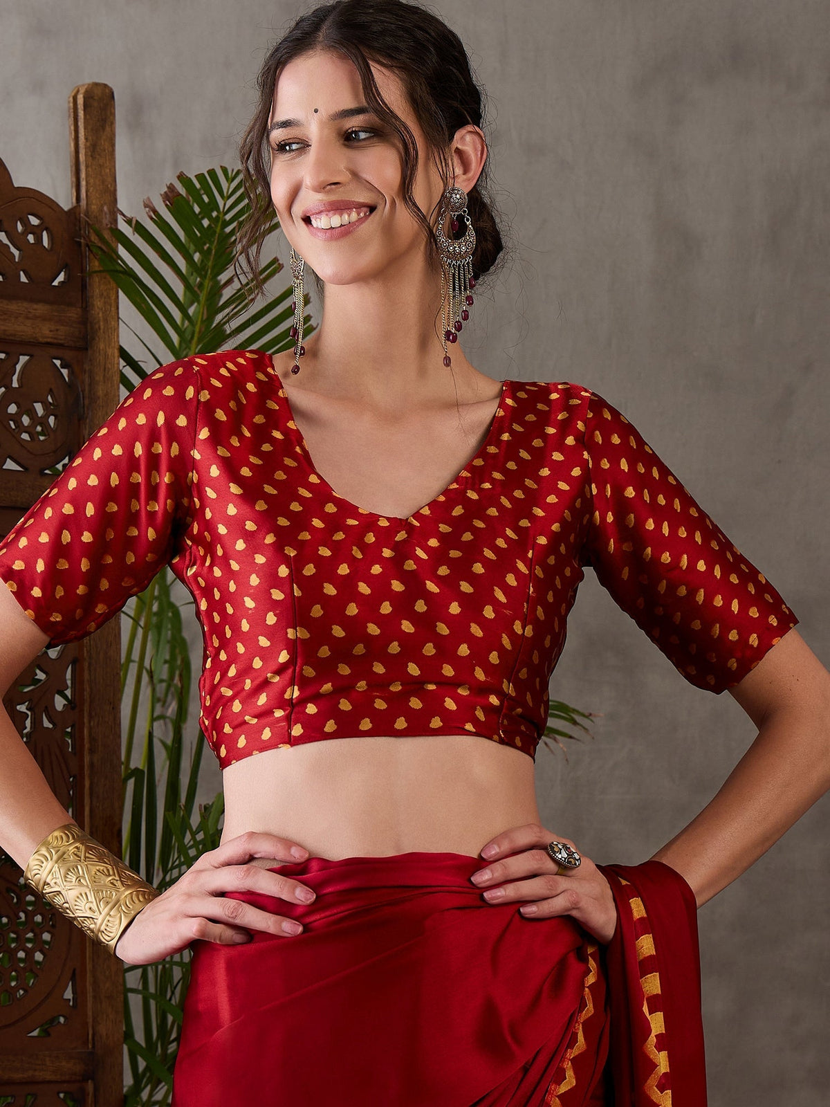 Anvaya Stylish Semi Modal Saree for Party & Festive Wear