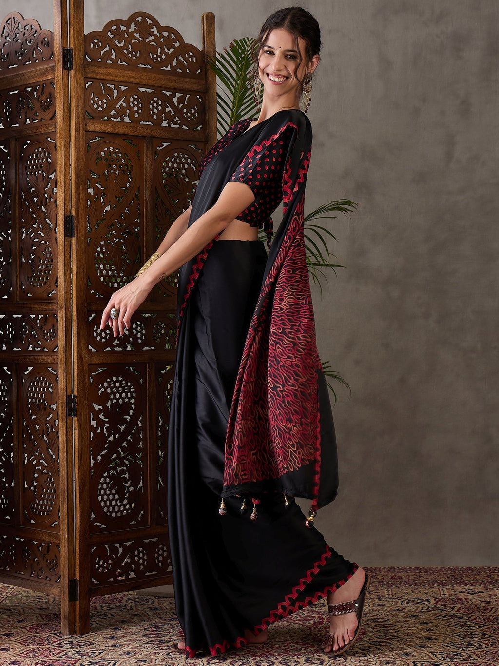 Anvaya Stylish Semi Modal Saree for Party & Festive Wear