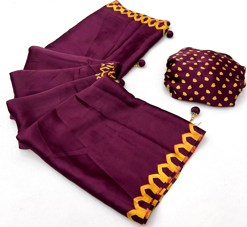 Anvaya Stylish Semi Modal Saree for Party & Festive Wear