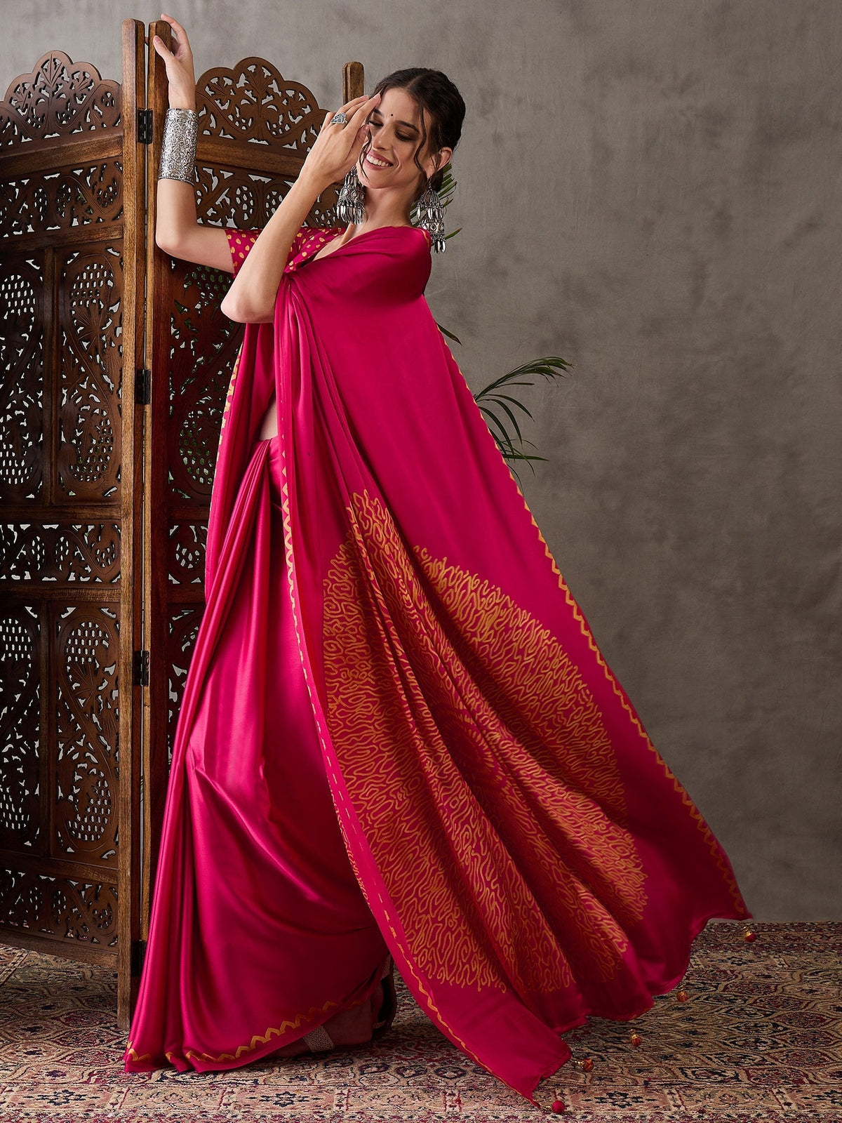 Anvaya Stylish Semi Modal Saree for Party & Festive Wear