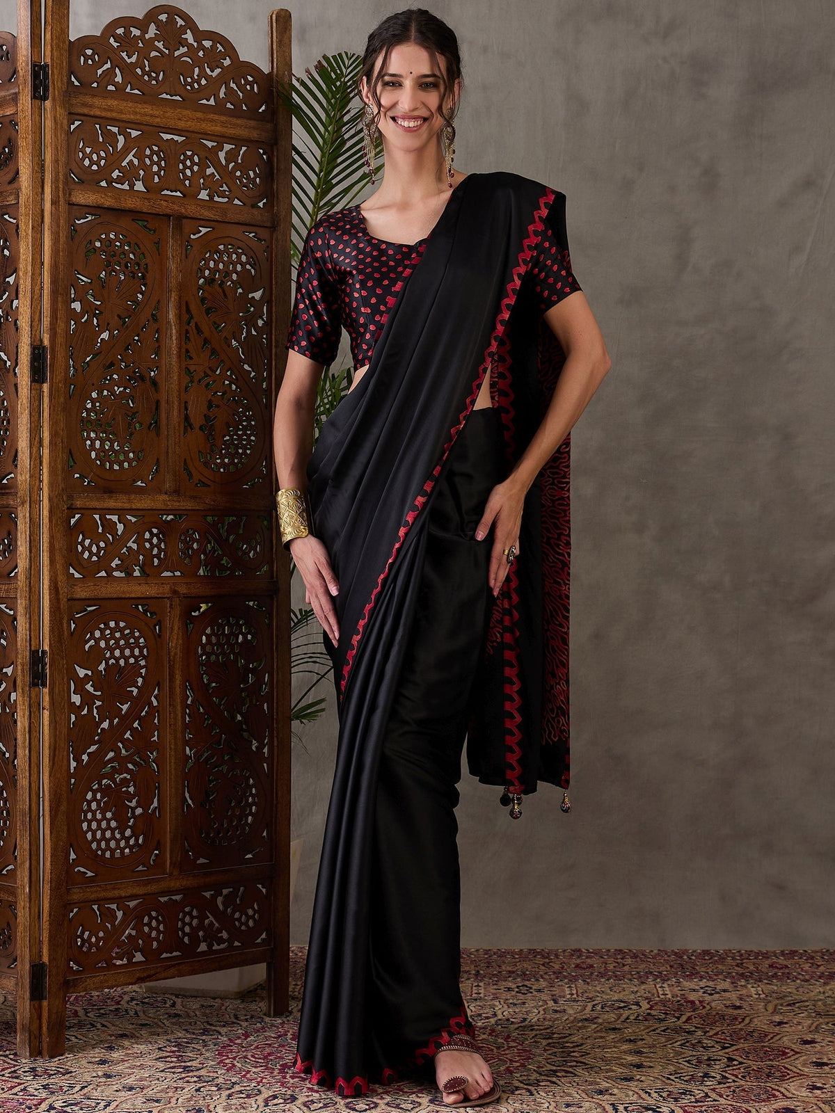 Anvaya Stylish Semi Modal Saree for Party & Festive Wear