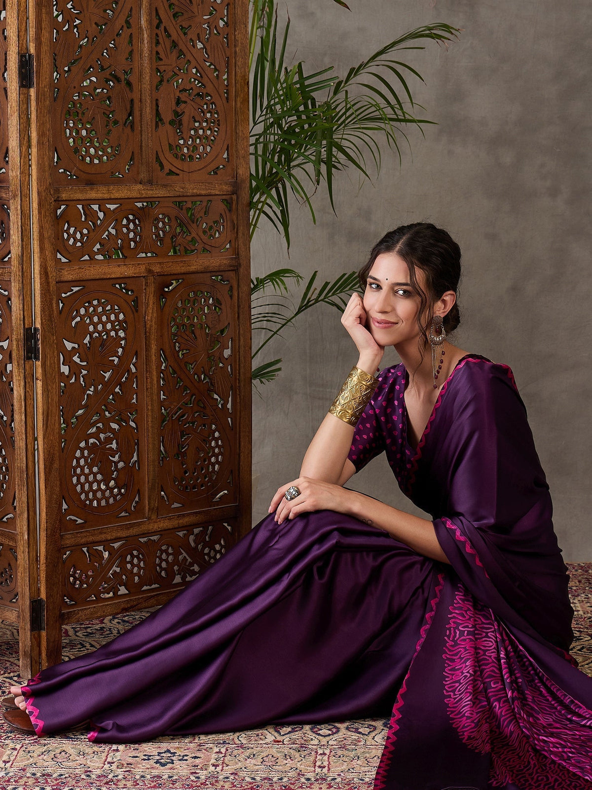 Anvaya Stylish Semi Modal Saree for Party & Festive Wear