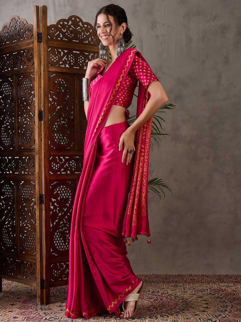 Anvaya Stylish Semi Modal Saree for Party & Festive Wear