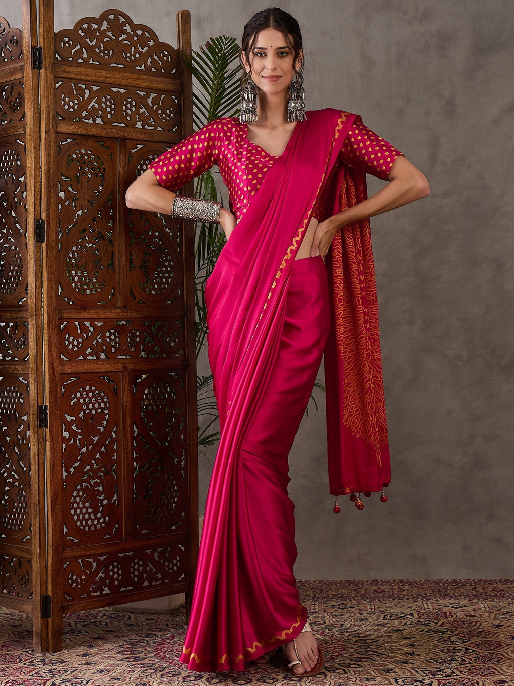 Anvaya Stylish Semi Modal Saree for Party & Festive Wear