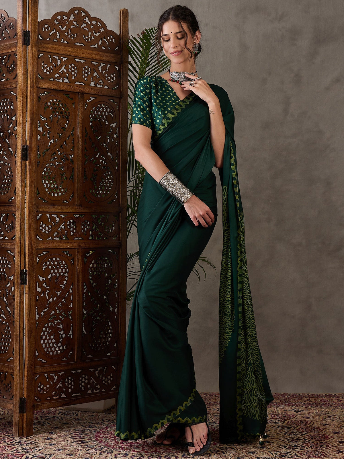Anvaya Stylish Semi Modal Saree for Party & Festive Wear