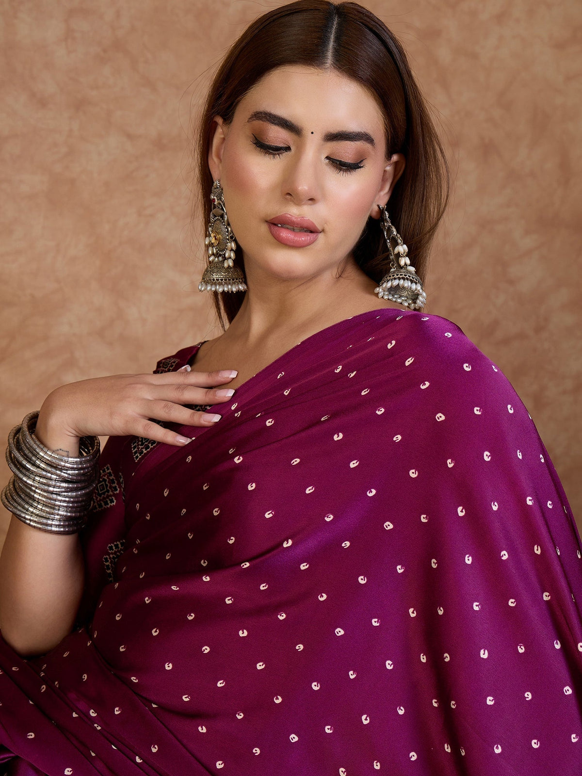 Aroshni Lightweight Semi Modal Saree for Festive Occasions