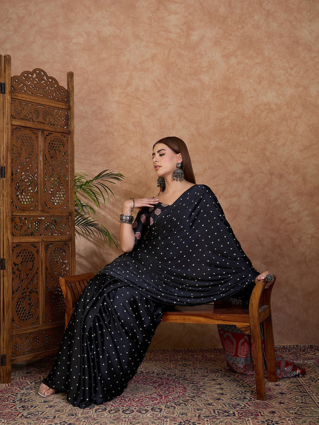 Aroshni Lightweight Semi Modal Saree for Festive Occasions