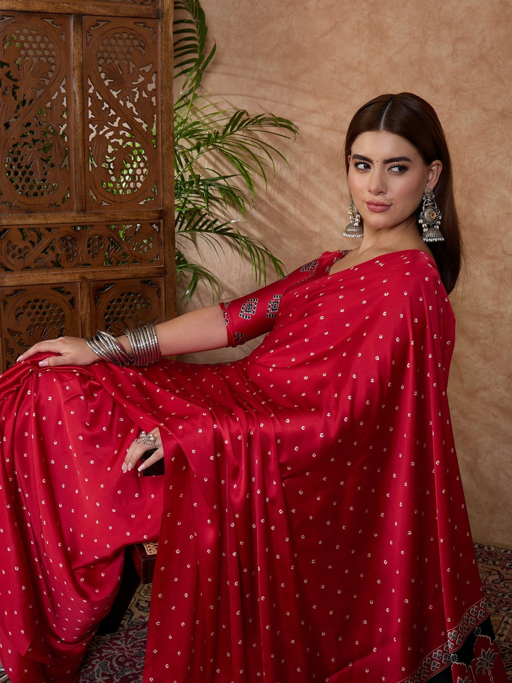 Aroshni Lightweight Semi Modal Saree for Festive Occasions