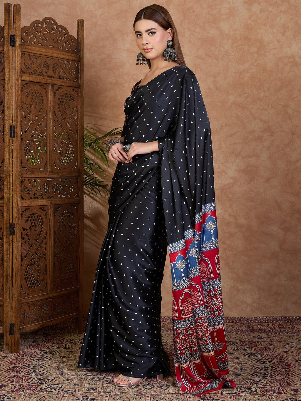 Aroshni Lightweight Semi Modal Saree for Festive Occasions