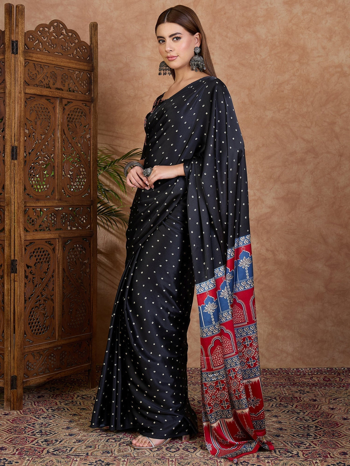 Aroshni Lightweight Semi Modal Saree for Festive Occasions
