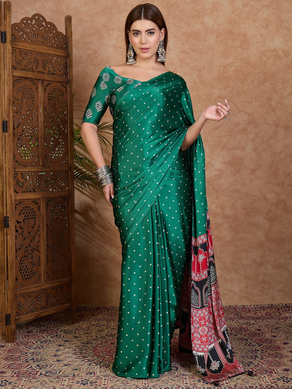 Aroshni Lightweight Semi Modal Saree for Festive Occasions