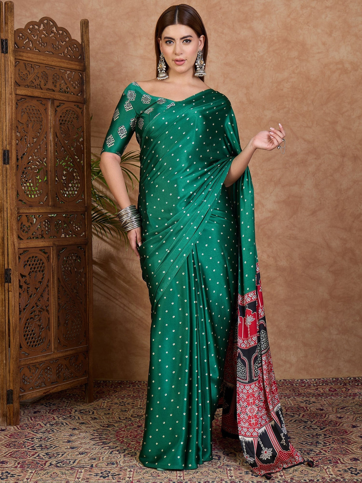 Aroshni Lightweight Semi Modal Saree for Festive Occasions