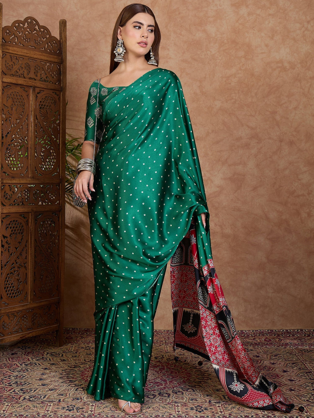 Aroshni Lightweight Semi Modal Saree for Festive Occasions