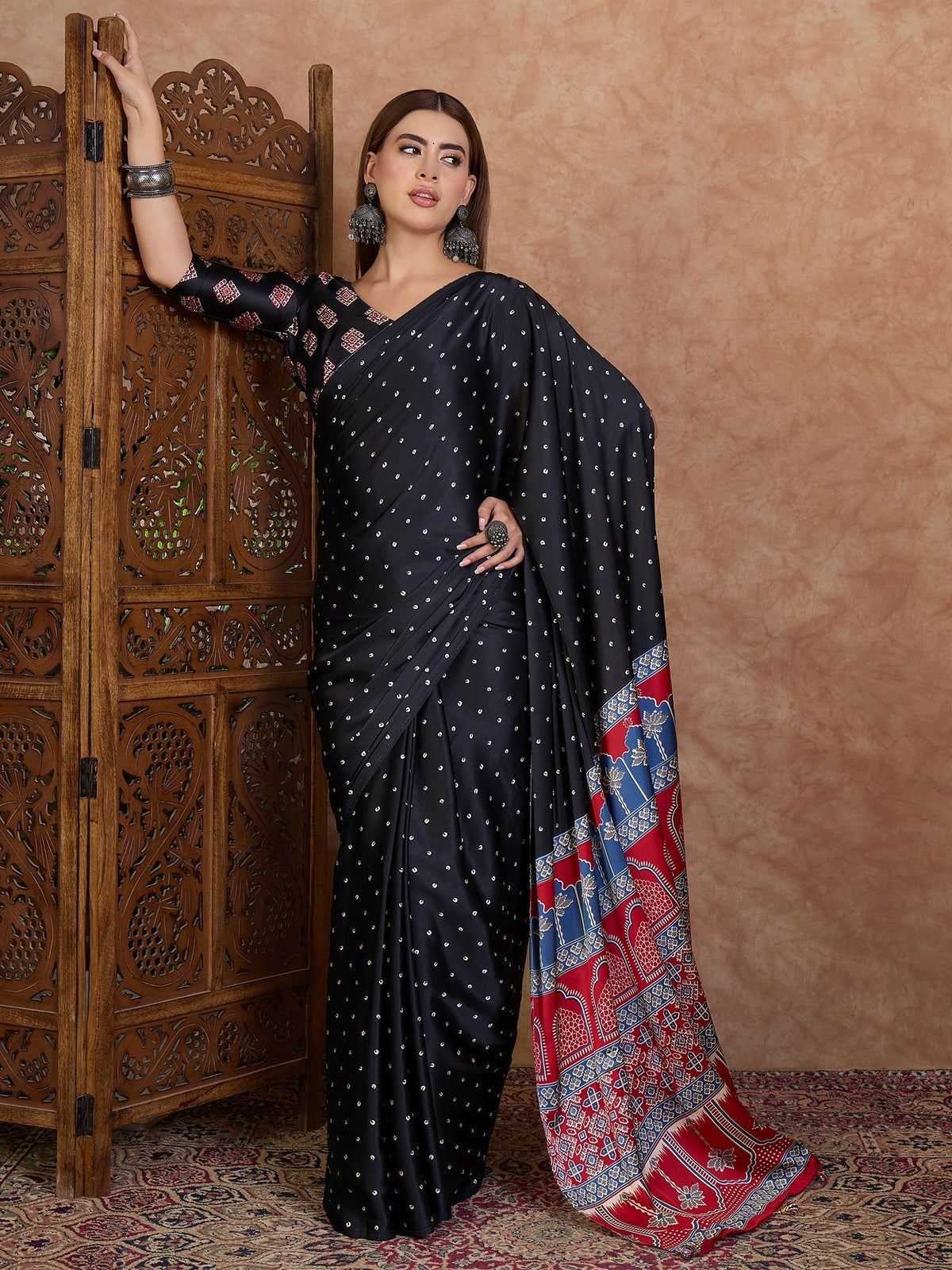 Aroshni Lightweight Semi Modal Saree for Festive Occasions