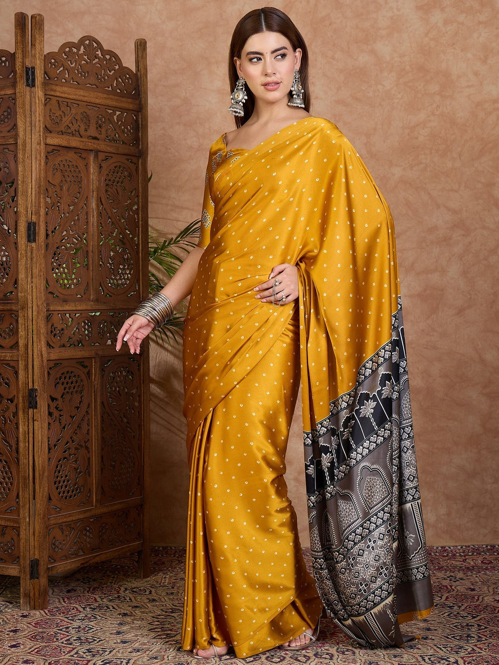 Aroshni Lightweight Semi Modal Saree for Festive Occasions