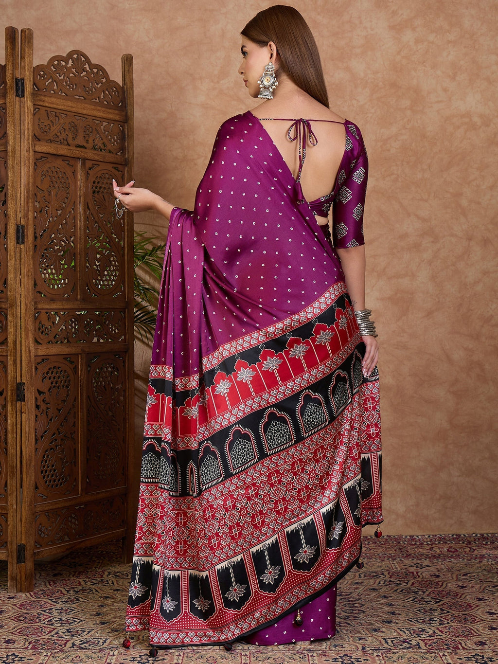 Aroshni Lightweight Semi Modal Saree for Festive Occasions